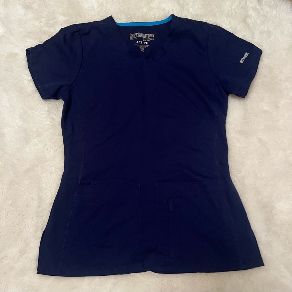Grey's Anatomy Women's Navy Blue scrub top